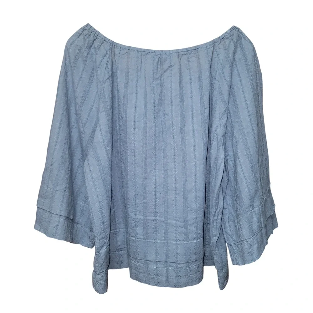 John Paul Richard  XL Cotton Tiered Boatneck Top Minimalist Office Work‎ Boho